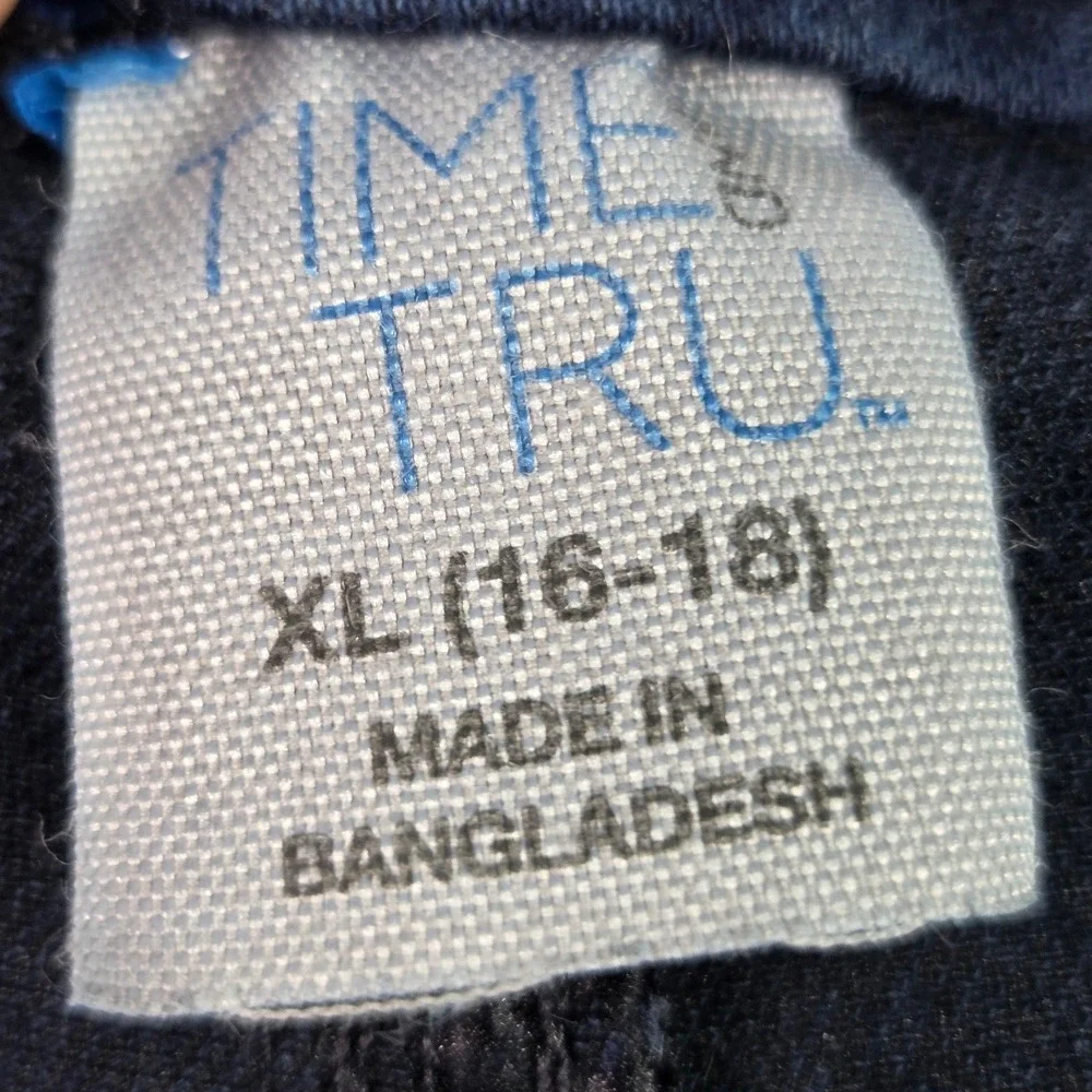 Time and Tru Jeggings Womens XL 16-18 Blue High Rise Skinny Stretch